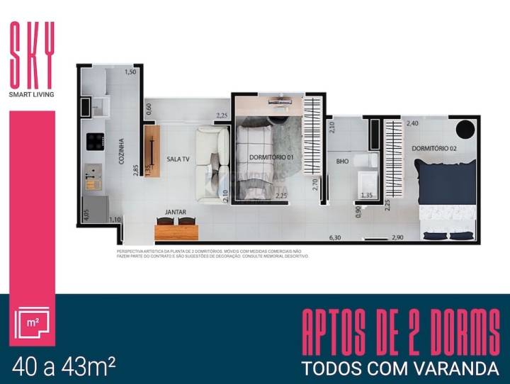 planta de meio do sky smart living