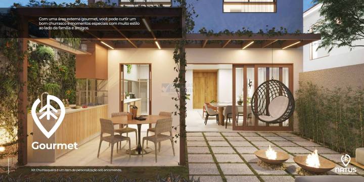 perspectiva ilustrada artística do gourmet no quintal