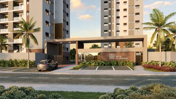 Portaria do Portal Vista de Florença, apartamento na planta em Paulínia
