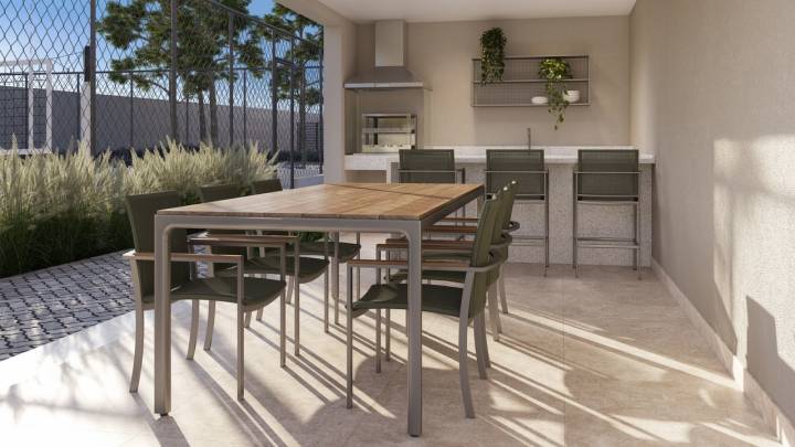 Churrasqueira equipada e decorada