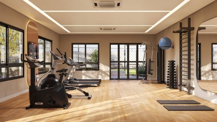 Academia dentro do condomínio fechado