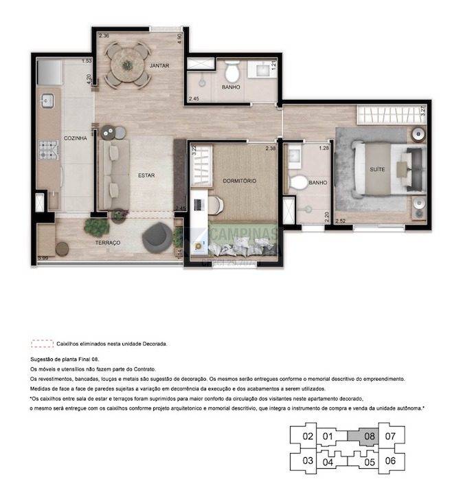Teg Mansoes Planta 2 Quartos 1 Suite Estar Integrado Terraco