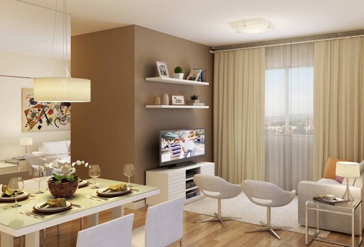 apartamento venda campinas residencial allegria perspectiva ilustrada sala