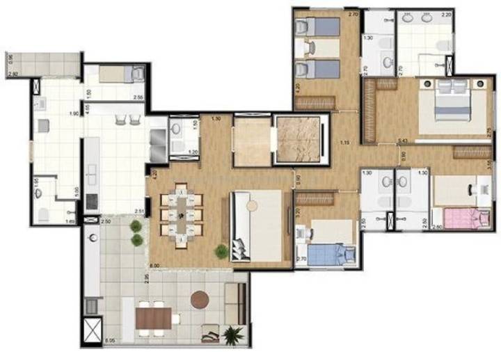 ArtHouse Double Sky planta final ímpar