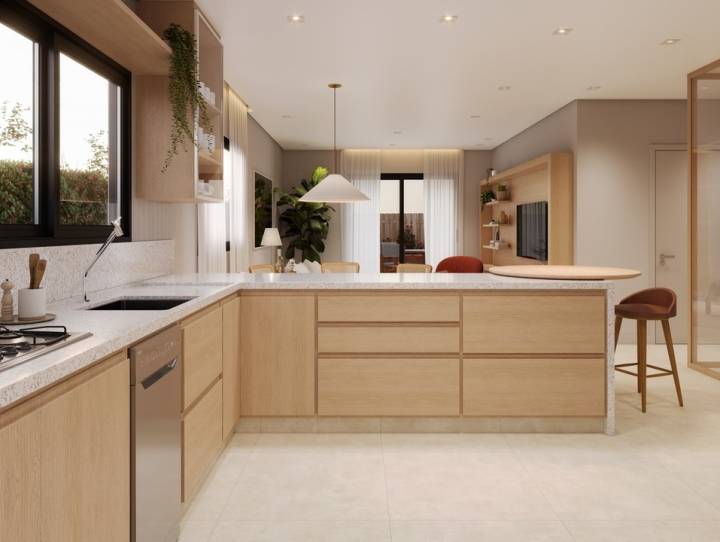 Cozinha da casa térrea