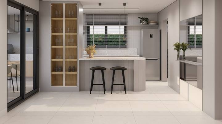 Sala de jantar das casas modelo sobrado