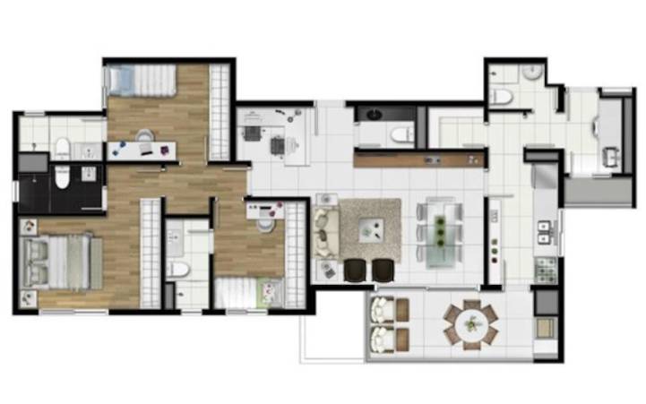 horizon taquaral planta 119m²