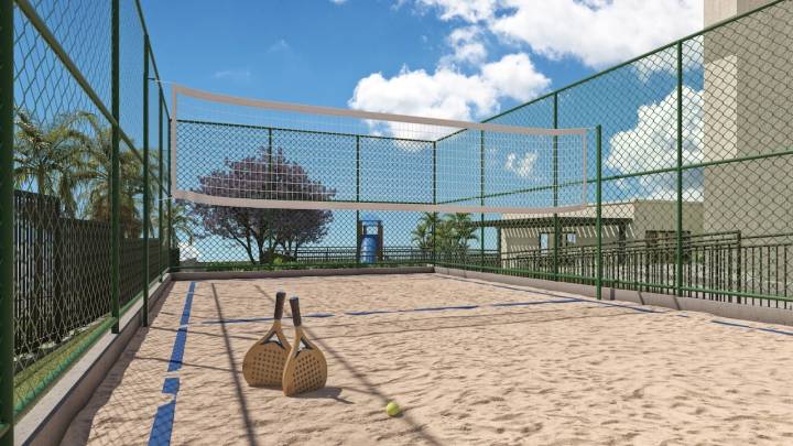 Quadra de areia do lançamento Riva no Parque Prado