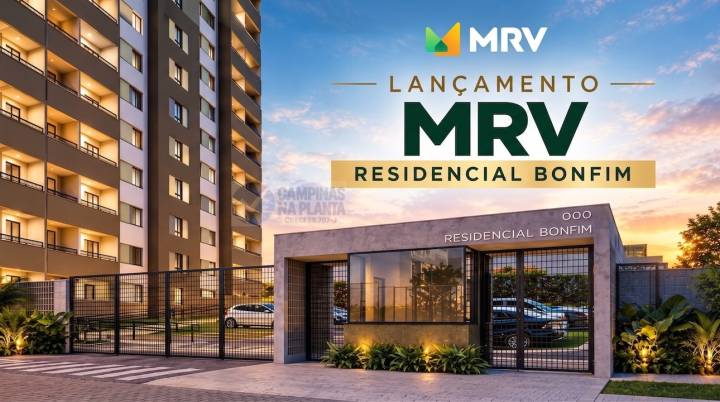 Fachada do Residencial Bonfim, apartamento na planta em breve lançamento no Bonfim em Campinas