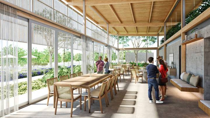 artesano galleria salao de festas com pessoas