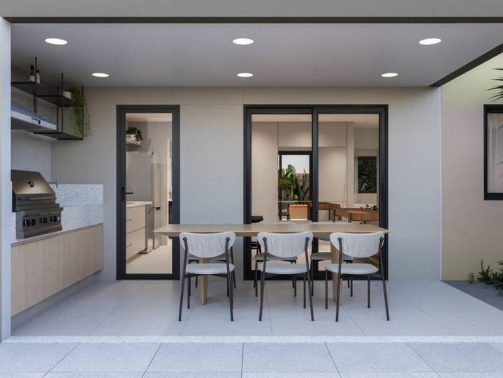 Churrasqueira nos sobrados do Residencial Maziero