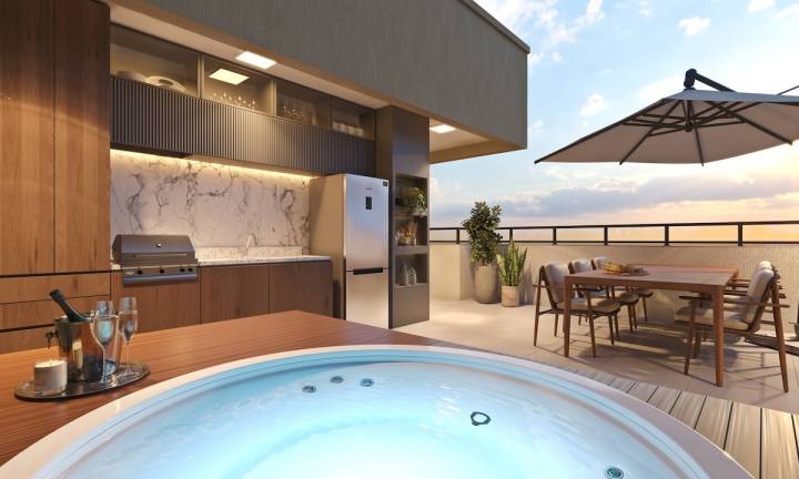 perspectiva do terraço da Cobertura do Casa Prado