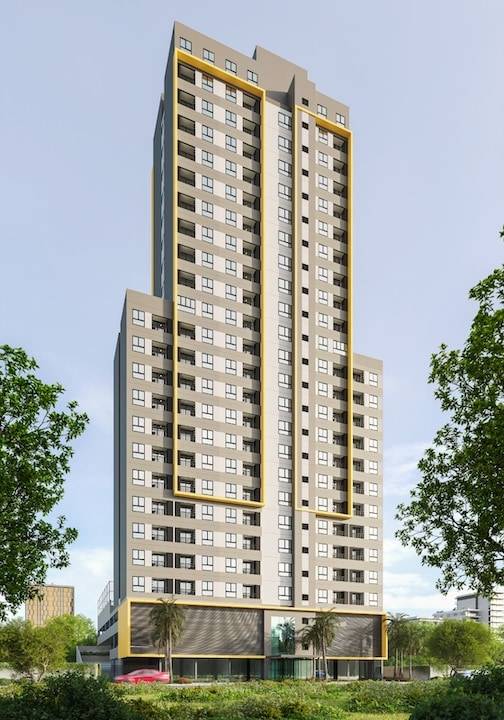 Fachada Alto das Mansões em Campinas SP - studios, apartamentos na planta no Mansões Santo Antônio