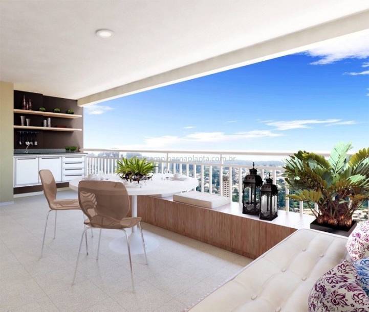 essence residencial perspectiva da varanda do apartamento de 78m²