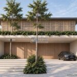 Fachada frontal da Casa Jasmim, pré-lançamento Casas Vert no Ville Sainte Anne