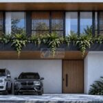 Fachada frontal da Casa Magnólia, pré-lançamento Casas Vert no Le Jardin