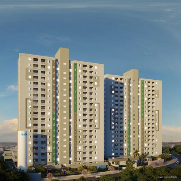 Fachada do Residencial Douro com torres residenciais em Campinas