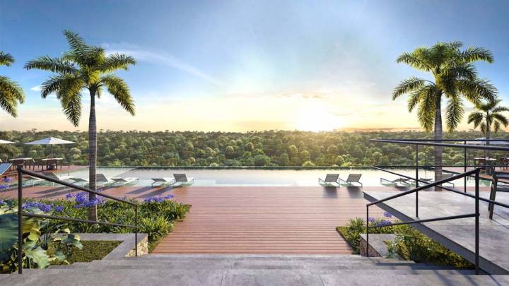 vista da piscina do clube do loteamento santana da lapa joaquim egidio