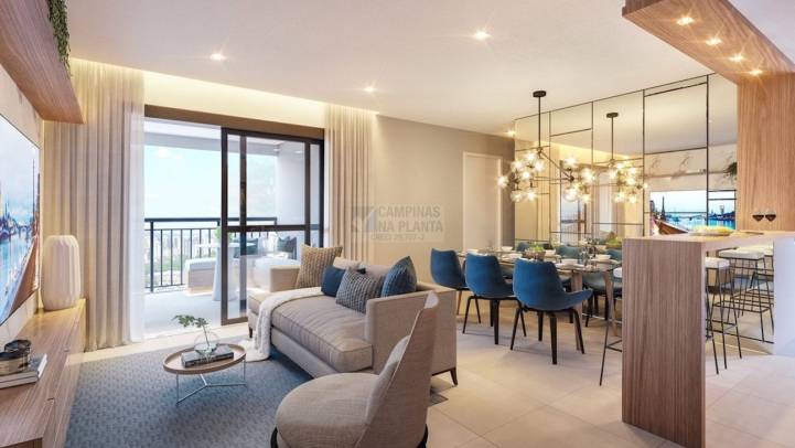 Perspectiva ilustrada do Living