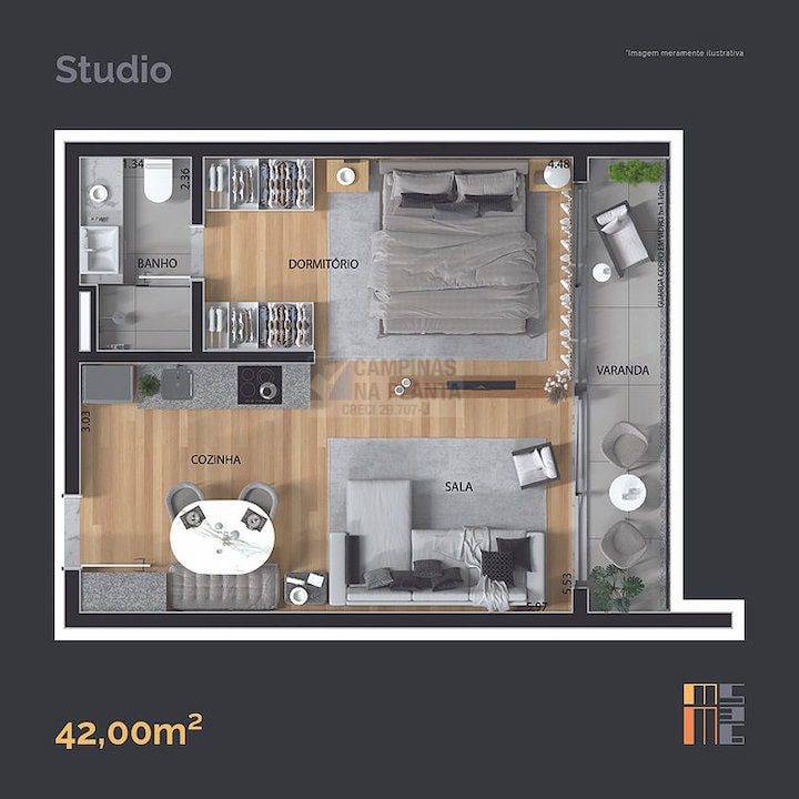 mm 536 cambui planta studio 42m2