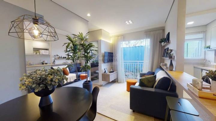 foto do estar e jantar do apartamento decorado em sumaré