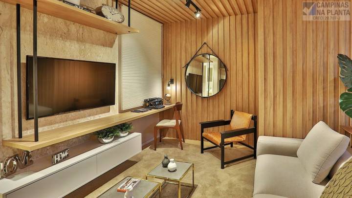 wish taquaral perspectiva da sala de estar do apartamento decorado