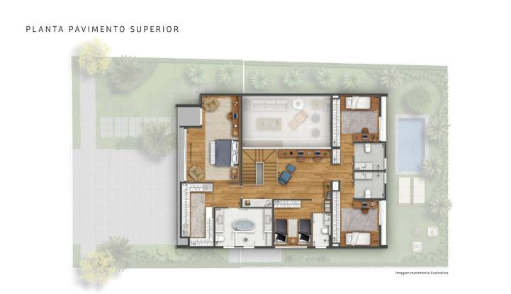planta 4 suites sup do condominio alphaville dom pedro zero