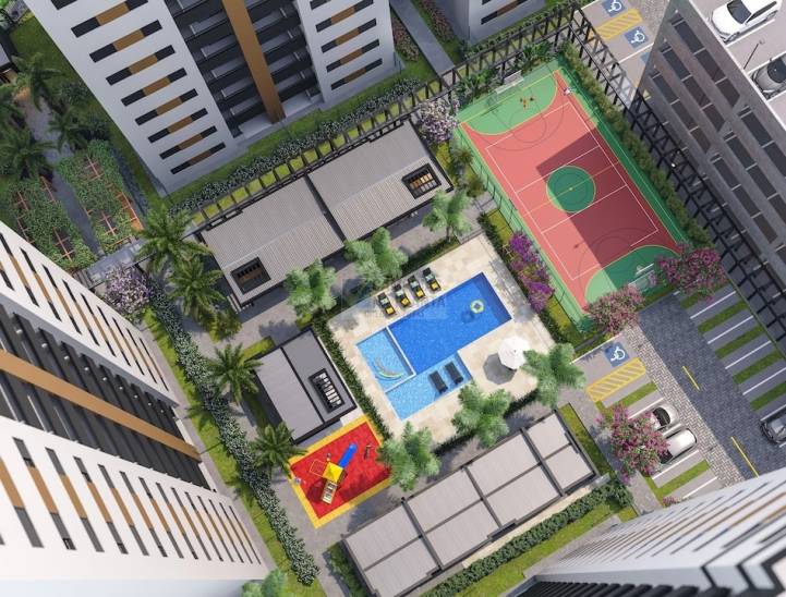 perspectiva da área de lazer