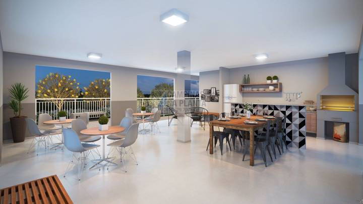 perspectiva salão de festas arbo condomínio parque