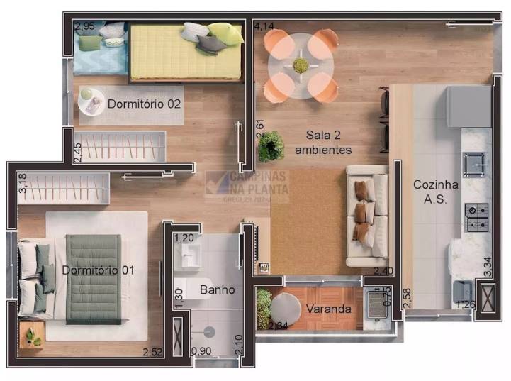 planta humanizada de ponta do Parque Amizade Sumaré