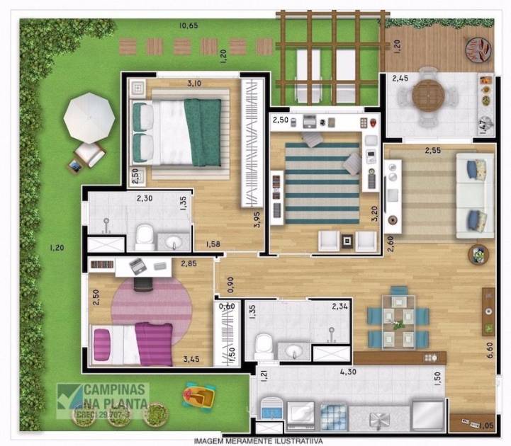 Morada Morumbi Planta Garden 107m2 Final 2