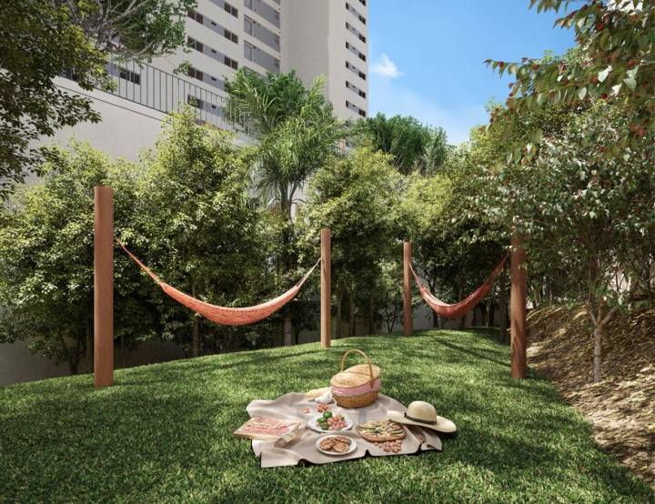 Floresta de bolso do Avenida 105 com vegetação nativa.