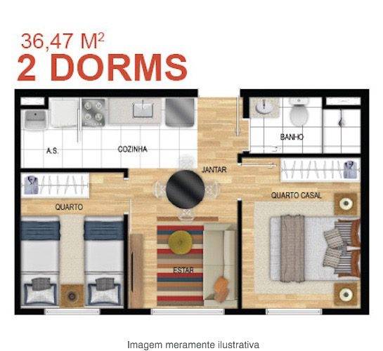 Planta de 36m²