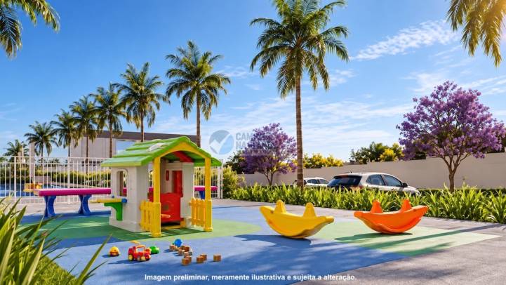 Playground infantil na área de lazer do condomínio