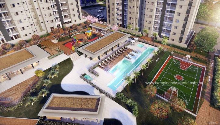 Perspectiva ilustrativa do lazer Reservatto no bairro Mansões Santo Antônio