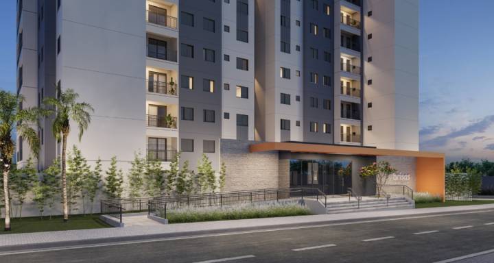 Fachada do Brisas Bella Città em Campinas, apartamento  pronto para morar.