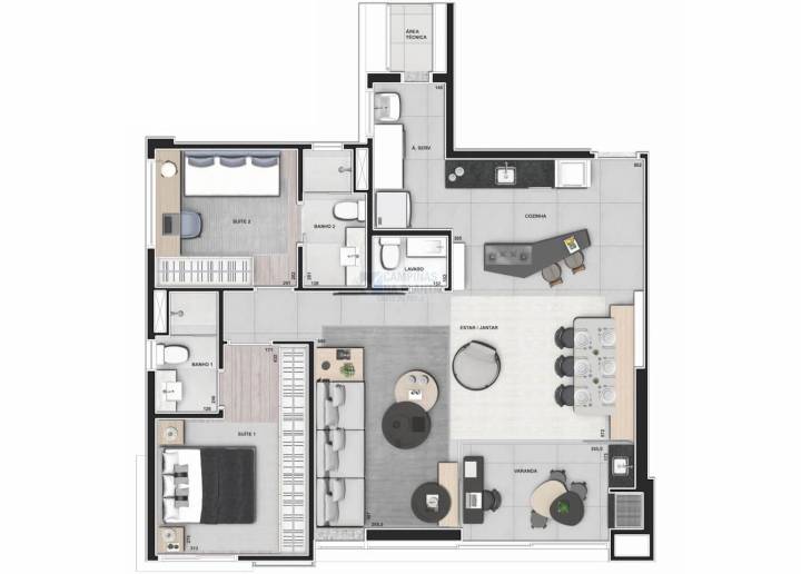 Trend Home Design Cambui Plaenge Planta 89m2 Opcao 2