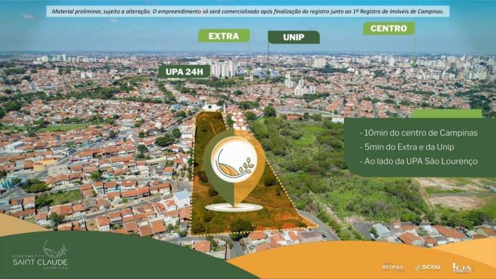 localização do loteamento saint claude