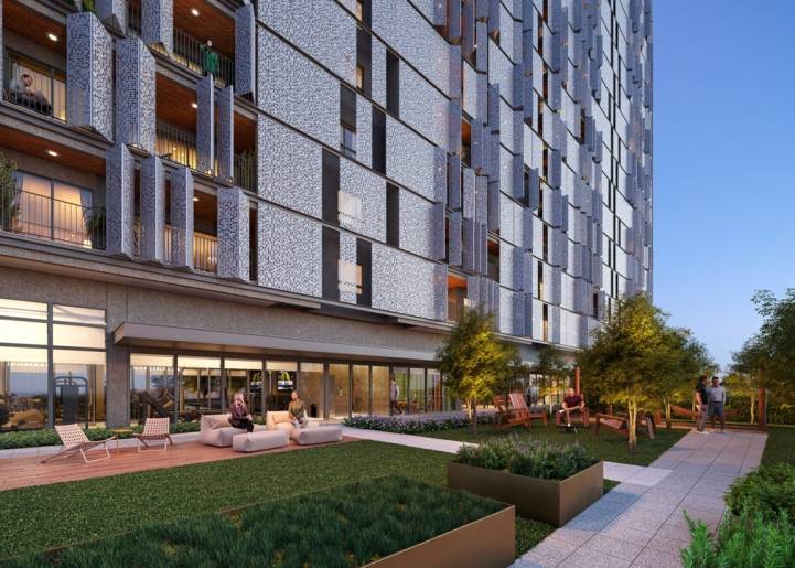 embasamento no térreo com linda paisagismo do avenida 105