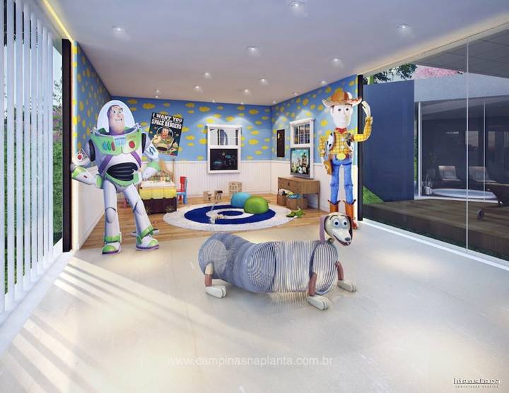 Perspectiva ilustrada da brinquedoteca