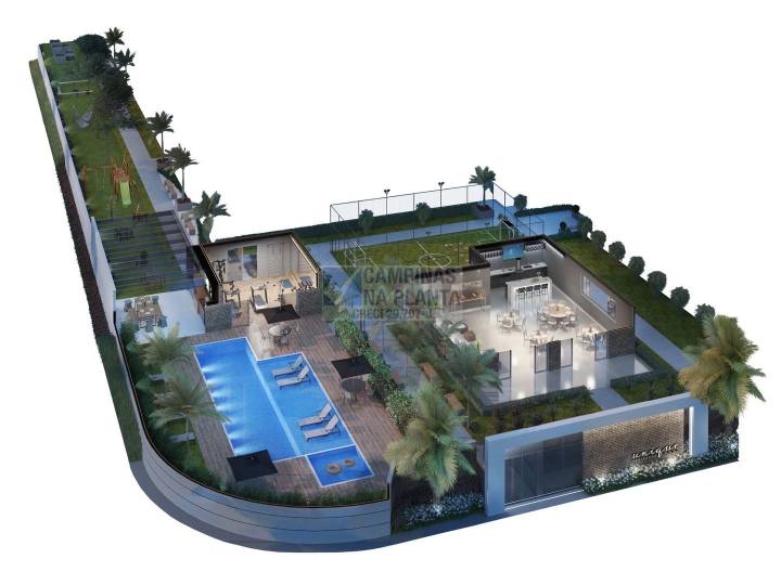 Unique Residence Lançamento Horotolândia Perspectiva Isometrica Piscina
