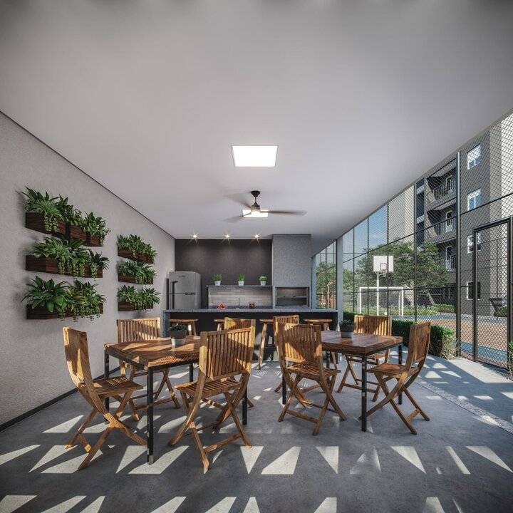 Espaço gourmet com churrasqueira