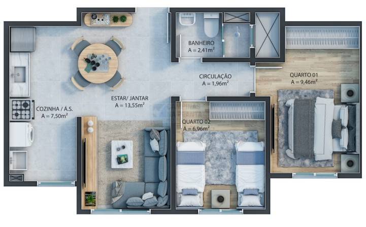 planta humanizada do Alto do Galleria