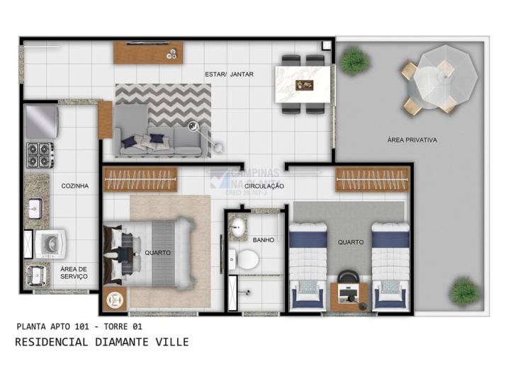 diamante ville lancamento mrv planta garden