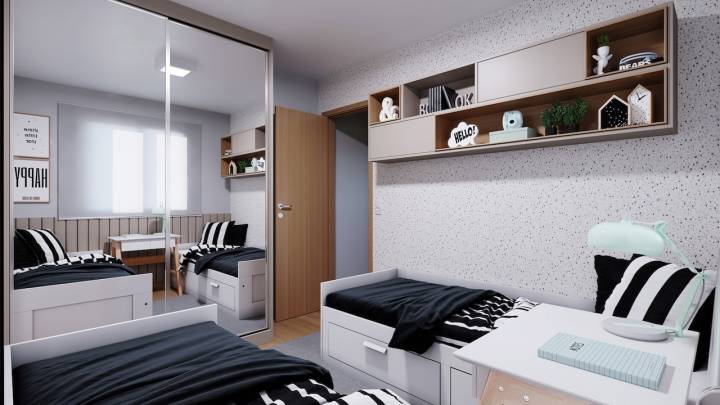 quarto solteiro do apartamento