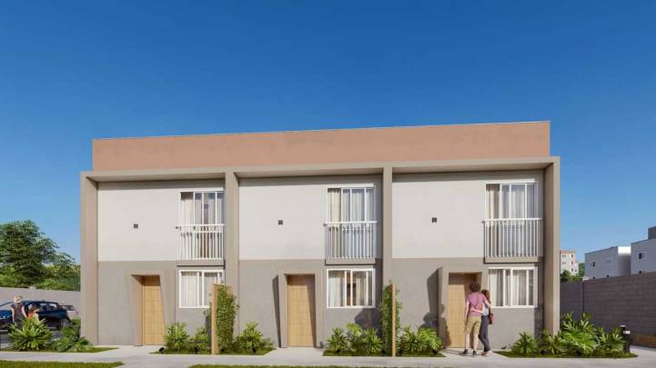 Fachada das casas do Recanto das Pérolas