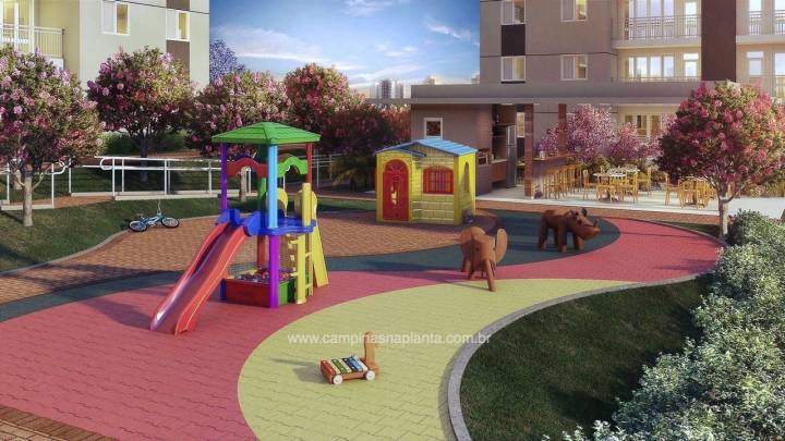 Perspectiva ilustrada do espaço kids