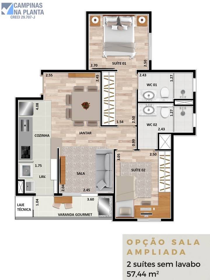 V81 Lagoa Planta Sala Ampliada