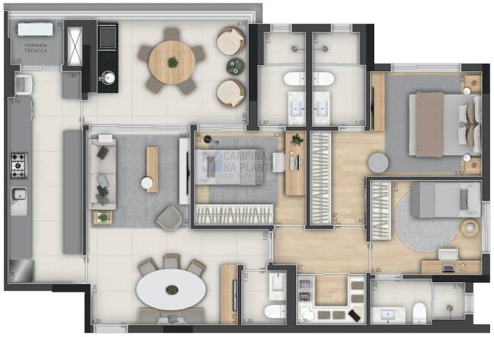 grand paysage planta 117m2 padrao