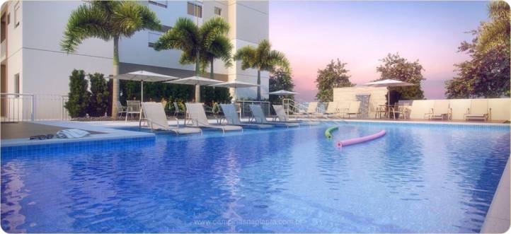 Perspectiva ilustrada da piscina